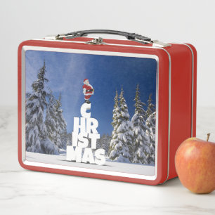Weihnachtslandschaft Metall Brotdose