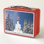 Weihnachtslandschaft Metall Brotdose (Rückseite)