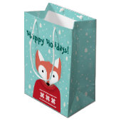 Weihnachtslandschaft Mittlere Geschenktüte (Vorderseite Schrägansicht)