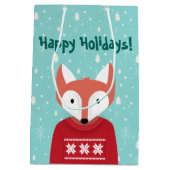 Weihnachtslandschaft Mittlere Geschenktüte (Rückseite)