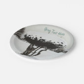 Weihnachtslandschaft Pappteller (Schrägansicht)