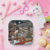 Weihnachtslandschaft Pappteller (Party)