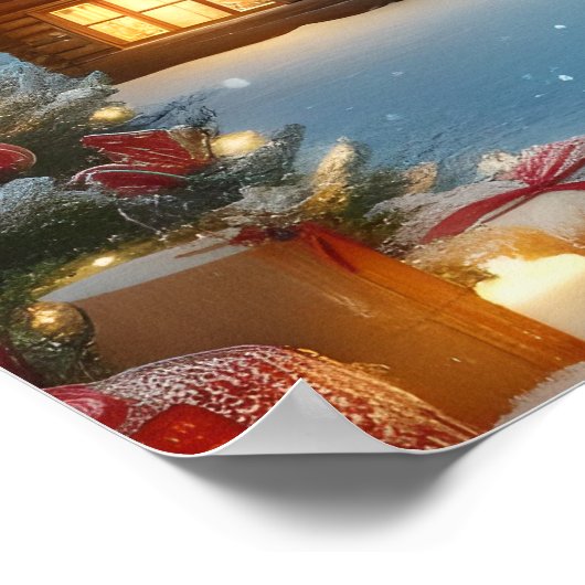 Weihnachtslandschaft Poster (Ecke)