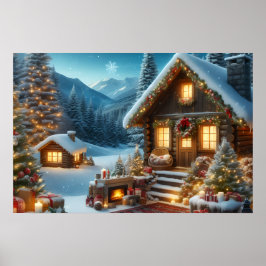 Weihnachtslandschaft Poster
