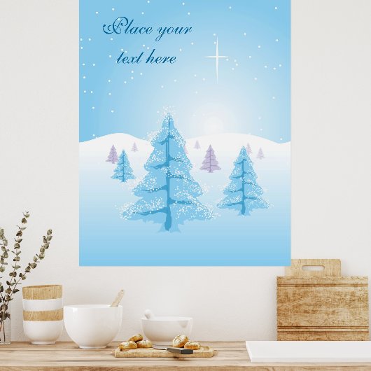 Weihnachtslandschaft Poster (Küche)