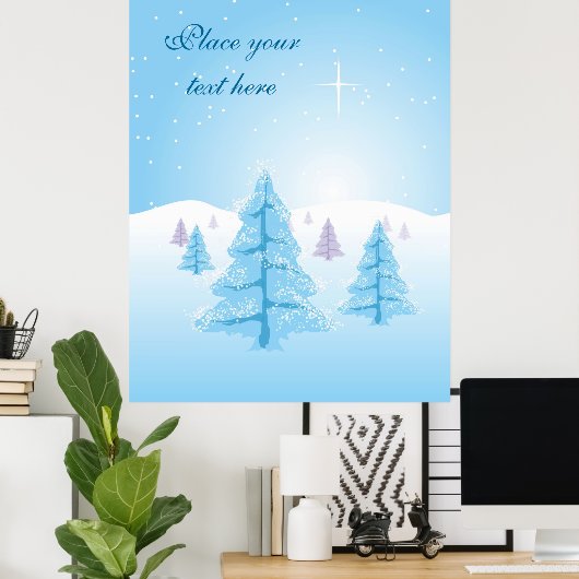 Weihnachtslandschaft Poster (Heimbüro)