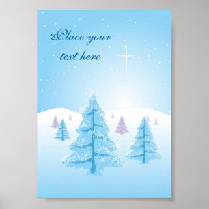 Weihnachtslandschaft Poster