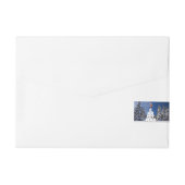 Weihnachtslandschaft Rundum-Adressaufkleber (Rückseite)