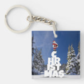 Weihnachtslandschaft Schlüsselanhänger (Vorderseite)