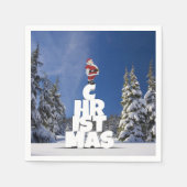 Weihnachtslandschaft Serviette (Vorderseite)