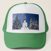 Weihnachtslandschaft Truckerkappe (Vorderseite)