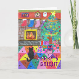 Weihnachtslandschaft Zeichnend Feiertagskarte