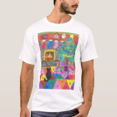 Weihnachtslandschaft Zeichnend T-Shirt (Vorderseite)