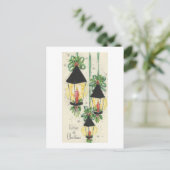 Weihnachtslanterns Feiertagspostkarte (Stehend Vorderseite)
