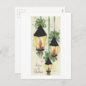 Weihnachtslanterns Feiertagspostkarte (Vorne/Hinten)