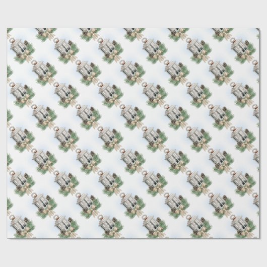 Weihnachtslanterns Geschenkpapier (Flach)