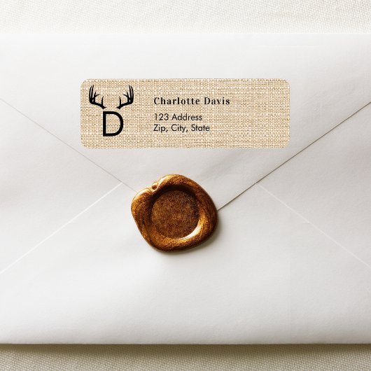 Weihnachtsläppchen für Monogramm-Rücksendeadresse