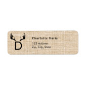 Weihnachtsläppchen für Monogramm-Rücksendeadresse (Vorne)