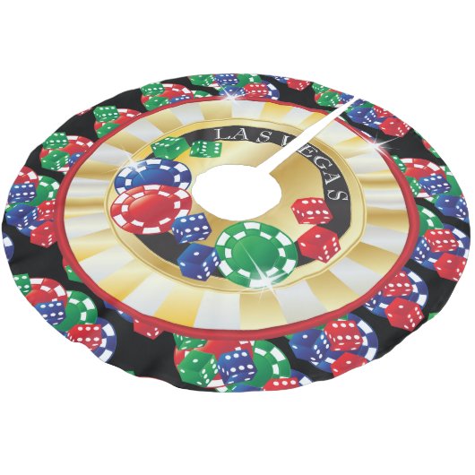 WeihnachtsLas Vegas-Art Polyester Weihnachtsbaumdecke (Schrägansicht)