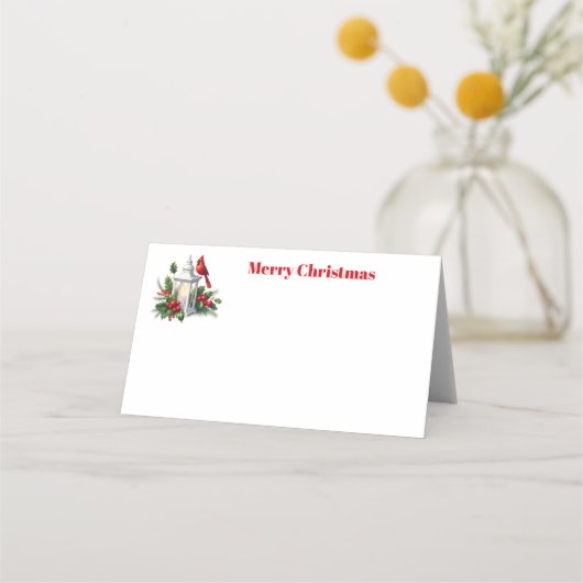 Weihnachtslaterne Platzkarte (Vorderseite)