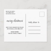 Weihnachtslaternen kraft Winter Ankündigungspostkarte (Rückseite)