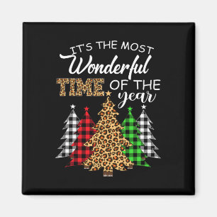 Weihnachtslatte Leopard Karierten Weihnachtsbaum F Magnet