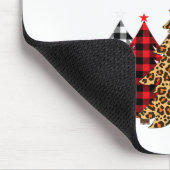 Weihnachtslatte Leopard Karierten Weihnachtsbaum F Mousepad (Ecke)