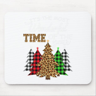 Weihnachtslatte Leopard Karierten Weihnachtsbaum F Mousepad