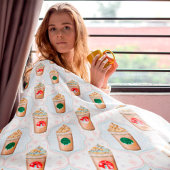 Weihnachtslatte Ogee Snowflake Muster Fleecedecke