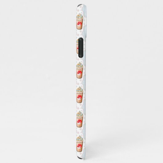 Weihnachtslatte Ogee Snowflake Muster iPhone Hülle (Rechte Seite)