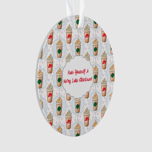 Weihnachtslatte Ogee Snowflake Muster Ornament (Vorderseite)