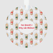 Weihnachtslatte Ogee Snowflake Muster Ornament (Rückseite)