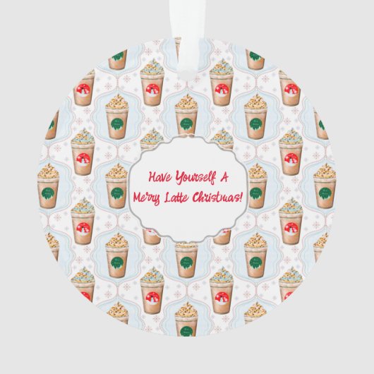Weihnachtslatte Ogee Snowflake Muster Ornament (Rückseite)
