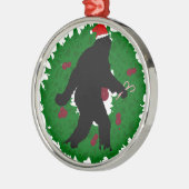 Weihnachtslatte Silbernes Ornament (Links)