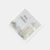 Weihnachtslattern mit Ornamenten Serviette (Ecke)