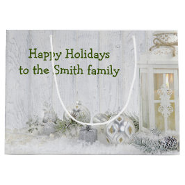 Weihnachtslattern und Ornamente Große Geschenktüte