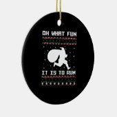 Weihnachtslauf, was für ein Spaß es ist zu laufen Keramik Ornament (Rechts)