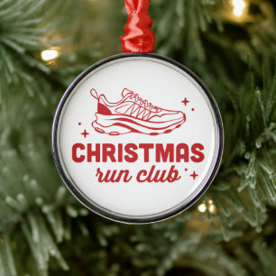 Weihnachtslaufclub-Laufen vintage retro Ästhetik Ornament Aus Metall
