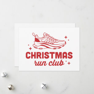 Weihnachtslaufclub Laufgruppe Feiertagskarte