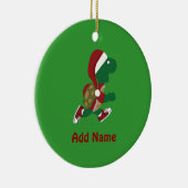 Weihnachtslaufende Schildkröte Keramik Ornament (Rechts)
