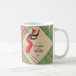 Weihnachtsläufer der 50er Jahre Kaffeetasse