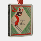 Weihnachtsläufer der 50er Jahre Ornament Aus Metall (Rechts)