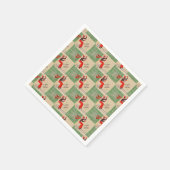 Weihnachtsläufer der 50er Jahre Serviette (Ecke)