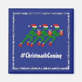 Weihnachtsläufer mit Geschenkartikeln, Sondertext Magnet