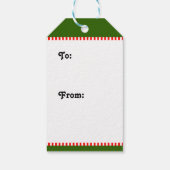 Weihnachtsläuferspur und -feld geschenkanhänger (Rückseite)