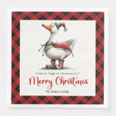 Weihnachtslaunen Gans Lustig Verspielt Servietten (Vorderseite)