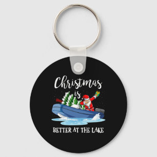 Weihnachtsleben ist besser am See Boot Liebhaber B Schlüsselanhänger