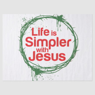 Weihnachtsleben ist einfacher mit Jesus Seidenpapier