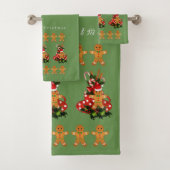 Weihnachtslebkuchen Badhandtuch Set (Insitu)