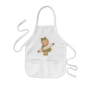 Weihnachtslebkuchen-Feiertags-Küchen-Schürzekind Kinderschürze